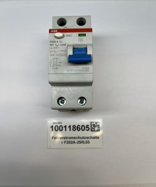 Fehlerstromschutzschalter F202A-25/0,03