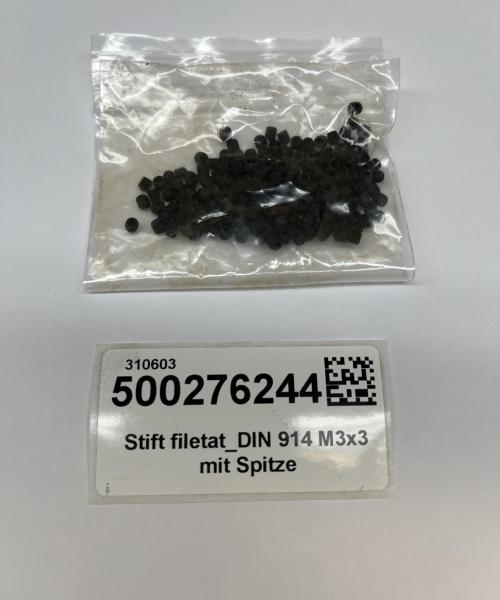 Stift filetat_DIN 914 M3x3 mit Spitze
