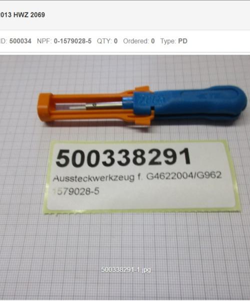 HWZ2069 unplug tool f.G4622004/G9622013