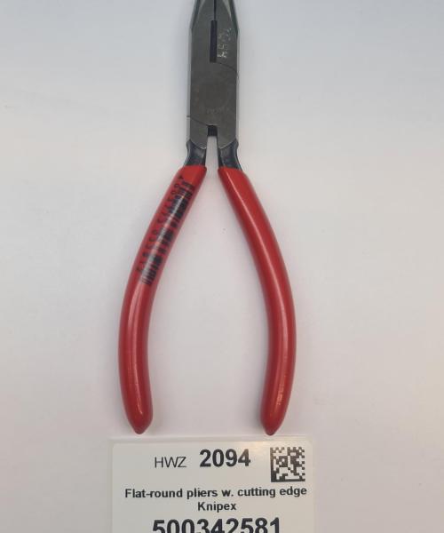 HWZ2094 Flat-round pliers w. cutting edge Knipex