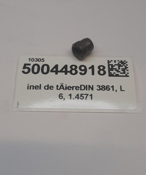 inel de tăiere DIN 3861, L 6, 1.4571