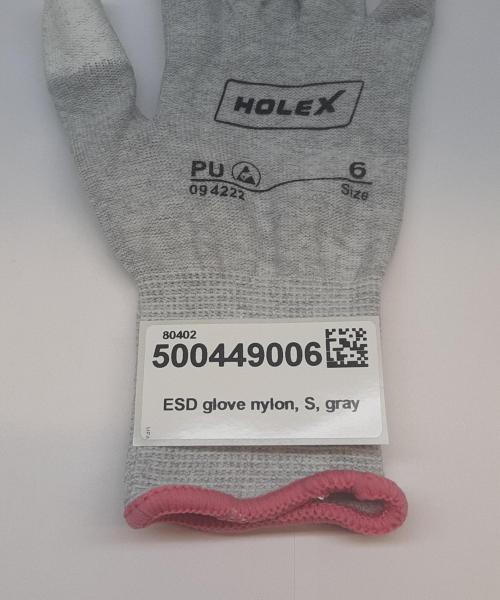 ESD glove nylon, S, gray
