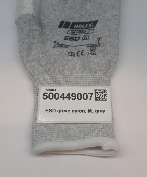 ESD glove nylon, M, gray