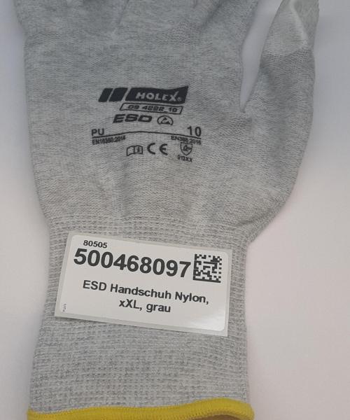 ESD Handschuh Nylon, xXL, grau
