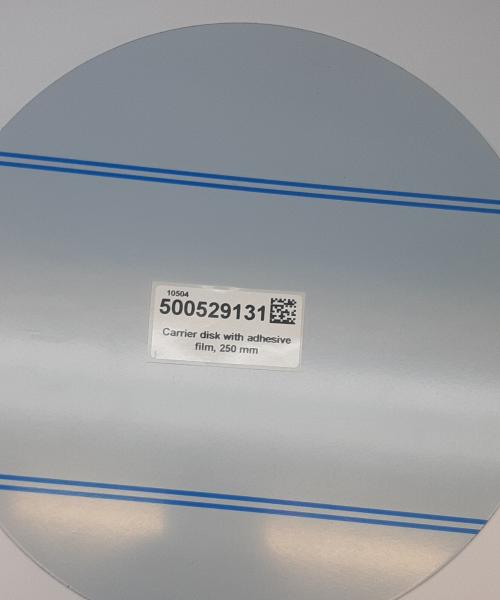 Carrier disk with adhesive film, Ø250 mm