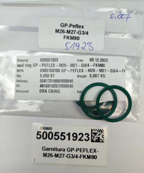 Garnitura GP-PEFLEX-M26-M27-G3/4-FKM80