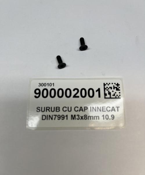 SURUB CU CAP INNECAT DIN7991 M3x8mm 10.9