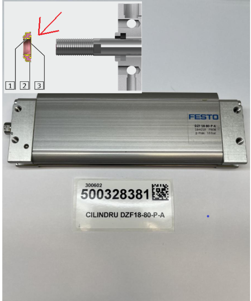 Garnitura p/u CILINDRU DZF18-80-P-A WIFC4-8X14,2X5,2-TPE-U