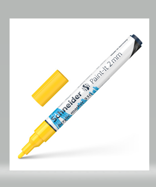 MARKER ACRILIC 310 2MM SCHNEIDER,GALBEN